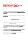 Board Vitals- Surgical Tech Certification Exam Questions With Verified Answers &vert;&vert;100&percnt;Pass