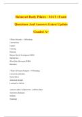 Balanced Body Pilates - MAT 1Exam Questions And Answers Latest Update Graded A&plus;