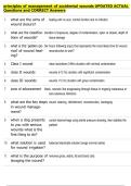 principles of management of accidental wounds UPDATED ACTUAL  Questions and CORRECT Answers