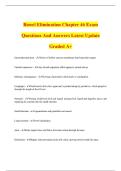 Bowel Elimination Chapter 46 Exam Questions And Answers Latest Update Graded A&plus;
