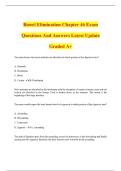 Bowel Elimination Chapter 46 Exam Questions And Answers Latest Update Graded A&plus;