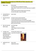 Practical Wound Management UPDATED ACTUAL Questions and  CORRECT Answers 