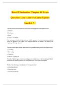 Bowel Elimination Chapter 46 Exam Questions And Answers Latest Update Graded A&plus;