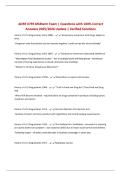 ADRE 6793 Midterm Exam &vert; Questions with 100&percnt; Correct Answers 2025&sol;2026 Update &vert; Verified Solutions