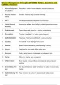 Wound Management Principles UPDATED ACTUAL Questions and  CORRECT Answers 