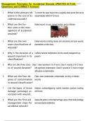Management Principles for Accidental Wounds UPDATED ACTUAL  Questions and CORRECT Answers