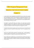 CHST Program Management Exam Questions And Answers Latest Update Graded A&plus;
