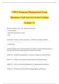 CHST Program Management Exam Questions And Answers Latest Update Graded A&plus;