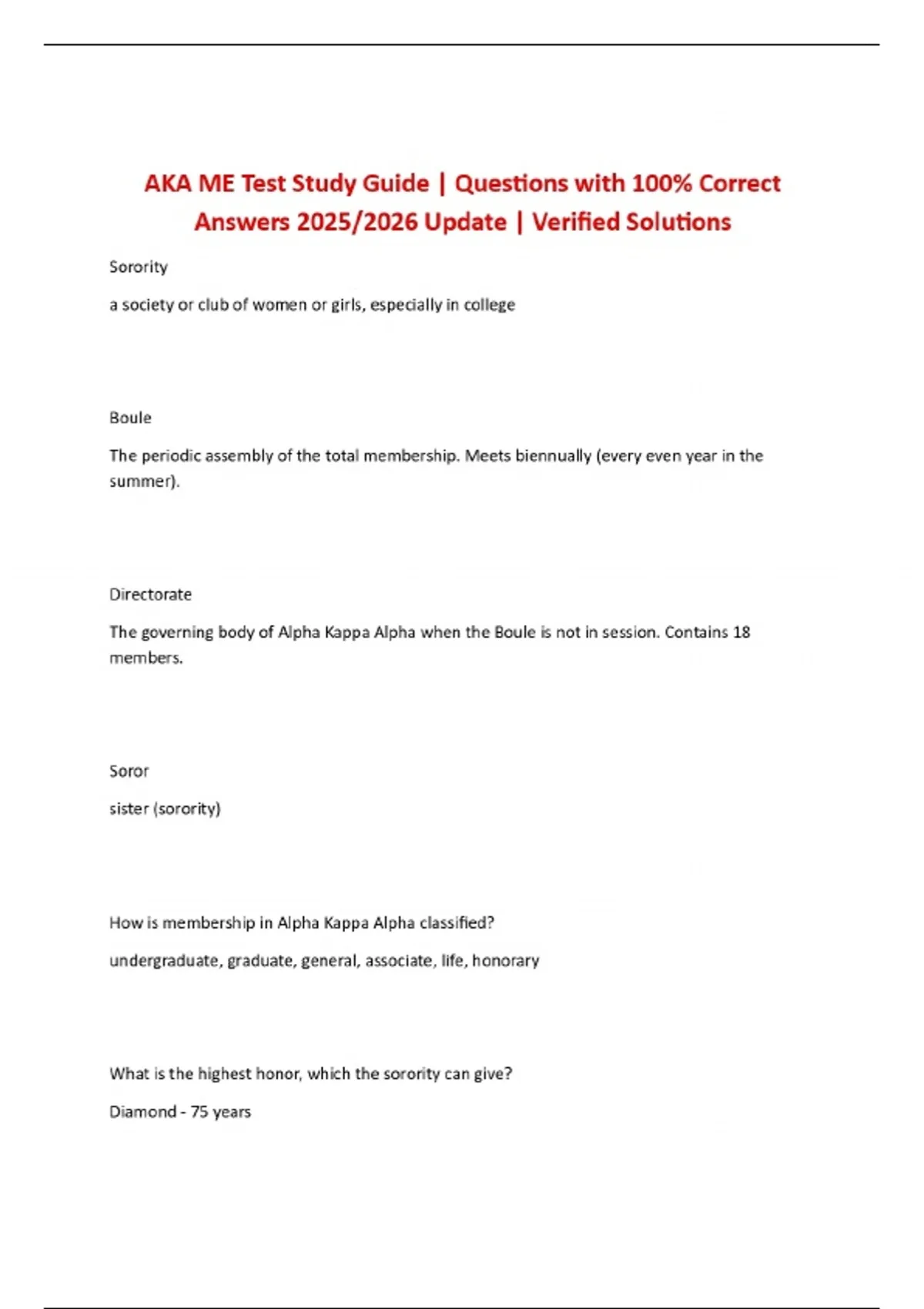 AKA ME Test Study Guide | Questions with 100% Correct Answers 2025/2026 ...