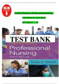 Test Bank for Leddy & Pepper's Professional Nursing&comma; 10th Edition by Lucy Hood &lpar;2025&sol;2026 Edition&rpar; &vert; Complete All Chapters