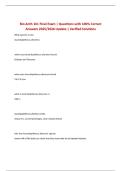 Bio Anth 161 Final Exam &vert; Questions with 100&percnt; Correct Answers 2025&sol;2026 Update &vert; Verified Solutions