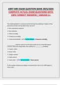 RRT MRI EXAM QUESTION BANK 2025&sol;2026 COMPLETE ACTUAL EXAM QUESTIONS WITH 100&percnt; CORRECT ANSWERS &vert; GRADED A&plus;