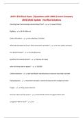 ANTH 270 Final Exam &vert; Questions with 100&percnt; Correct Answers 2025&sol;2026 Update &vert; Verified Solutions
