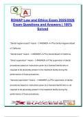 RDHAP LAW & ETHICS  EXAM COMPLETE PACKAGE DEAL