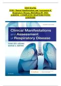 Test Bank for Clinical Manifestations and Assessment of Respiratory Disease &lpar;8th Edition&rpar; by Des Jardins &ndash; Complete Chapter Questions and Answers