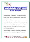 WGU D322 INTRODUCATIO TO IT  EXAM COMPLETE PACKAGE DEAL