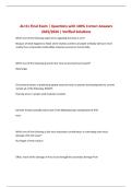 AU 61 Final Exam &vert; Questions with 100&percnt; Correct Answers 2025&sol;2026 &vert; Verified Solutions