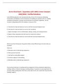 AU 61 Final Exam &vert; Questions with 100&percnt; Correct Answers 2025&sol;2026 &vert; Verified Solutions