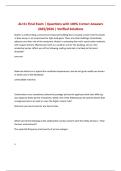 AU 61 Final Exam &vert; Questions with 100&percnt; Correct Answers 2025&sol;2026 &vert; Verified Solutions