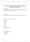 AU 61 Final Exam &vert; Questions with 100&percnt; Correct Answers 2025&sol;2026 &vert; Verified Solutions