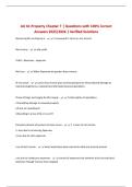 AU 61 Property Chapter 7 &vert; Questions with 100&percnt; Correct Answers 2025&sol;2026 &vert; Verified Solutions