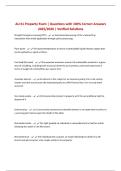 AU 61 Property Exam &vert; Questions with 100&percnt; Correct Answers 2025&sol;2026 &vert; Verified Solutions