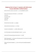 Biederman Bio 211 Exam 2 &vert; Questions with 100&percnt; Correct Answers 2025&sol;2026 &vert; Verified Solutions