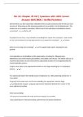 Bio 211 Chapter 13 HW &vert; Questions with 100&percnt; Correct Answers 2025&sol;2026 &vert; Verified Solutions