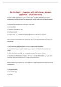 Bio 211 Exam 3 &vert; Questions with 100&percnt; Correct Answers 2025&sol;2026 &vert; Verified Solutions