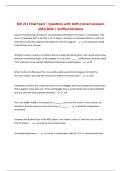 BIO 211 Final Exam &vert; Questions with 100&percnt; Correct Answers 2025&sol;2026 &vert; Verified Solutions