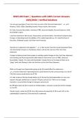 BIWS 400 Exam &vert; Questions with 100&percnt; Correct Answers 2025&sol;2026 &vert; Verified Solutions