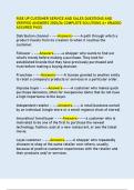 RISE UP CUSTOMER SERVICE AND SALES QUESTIONS AND VERIFIED ANSWERS 2025&sol;26 COMPLETE SOLUTIONS A&plus; GRADED  ASSURED PASS