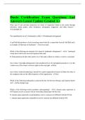 Doula Certification Exam Questions And Answers Latest Update Graded A&plus;