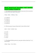 Doula Final Exam Questions And Answers Latest Update Graded A&plus;
