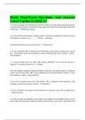 Doula Final Exam Questions And Answers Latest Update Graded A&plus;