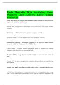 Doula Madriella Birth Vocabulary Exam Questions And Answers Latest Update Graded A&plus;