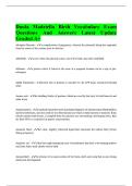 Doula Madriella Birth Vocabulary Exam Questions And Answers Latest Update Graded A&plus;