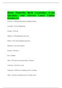 Doula Madriella Birth Vocabulary Exam Questions And Answers Latest Update Graded A&plus;