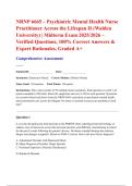 NRNP 6665 &ndash; Psychiatric Mental Health Nurse Practitioner Across the Lifespan II &lpar;Walden University&rpar; &vert; Midterm Exam 2025&sol;2026 &ndash; Verified Questions&comma; 100&percnt; Correct Answers & Expert Rationales&comma; Graded A&plus;