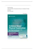 Test Bank for Evidence-Based Physical Examination Best Practices for Health & Well-Being Assessment 2nd Edition by Kate Gawlik &comma; Latest Edition 2025 With Rationals