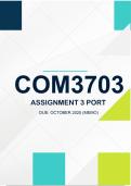COM3703 Assignment 3 Portfolio 2025 - Due October 2025