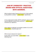 AAB MT CHEMISTRY- PRACTICE  BRAND NEW OFFICIAL QUESTIONS  WITH ANSWERS&period; 