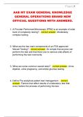AAB MT EXAM GENERAL KNOWLEDGE  GENERAL OPERATIONS BRAND NEW  OFFICIAL QUESTIONS WITH ANSWERS&period; 
