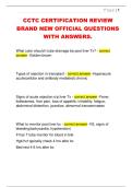 CCTC CERTIFICATION REVIEW  BRAND NEW OFFICIAL QUESTIONS  WITH ANSWERS&period;