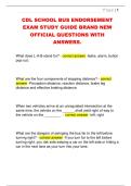 CDL SCHOOL BUS ENDORSEMENT  EXAM STUDY GUIDE BRAND NEW  OFFICIAL QUESTIONS WITH  ANSWERS&period; 