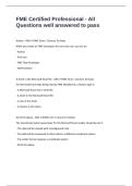 FME Certified Professional - All Questions well answered to pass