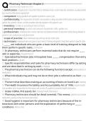 Pharmacy Technician Chapter 2 Exam Questions and Answers 100&percnt; Pass &vert; Verified and Updated 