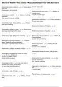 Shadow Health- Tina Jones- Musculoskeletal Test with Answers