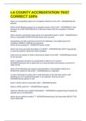 LA COUNTY ACCREDITATION TEST CORRECT 100&percnt;