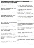 Shadow Health Conversation Concept Lab Rachel Adler Test Questions and Answers Graded A&plus;